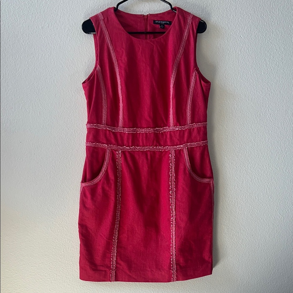 Sharagano Red Sleeveless Mini Dress